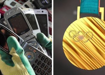 Pingat Olimpik Jepun 2020 diperbuat daripada Bahan Terpakai  Perkakasan Elektronik