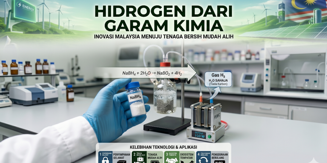 Hidrogen daripada Garam Kimia: Penyelidikan Malaysia Menuju Tenaga Bersih Mudah Alih